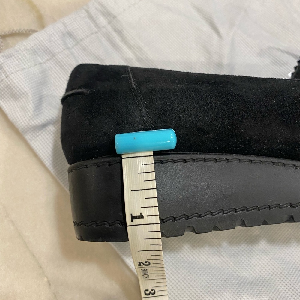 Stuart Weitzman Loafers Size 6 Black Suede Leather - Picture 12 of 15
